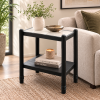 Ellpa Mango wood & marble side table-Ebnoy | End Table in Tables by Mango Furniture Co. Inc.