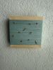 Mini Woven Tile - String Theory- Mint snd Beige #1 | Wall Sculpture in Wall Hangings by Mpwovenn Fiber Art by Mindy Pantuso