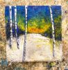 Winter Sunset | Mixed Media in Paintings by Susan Wallis. Item works with contemporary & modern style