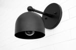 Black Dome Wall Sconce - Model No. 4471 | Sconces by Peared Creation. Item made of metal