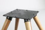 Audio speaker stand , iron and wood (2 units) | Storage Stand in Storage by Manuel Barrera Habitables. Item made of oak wood with metal