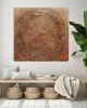Beige Brown Wabi Sabi Relief Wall Art | Oil And Acrylic Painting in Paintings by Serge Bereziak. Item composed of canvas compatible with minimalism style