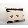 Vintage Hemp Neutral Lumbar Cover, White Organic Soft Wool S | Cushion in Pillows by Vintage Pillows Store