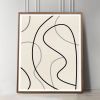 Minimalist Abstract Line Art Print, Mid-Century Modern | Prints in Paintings by Capricorn Press. Item made of paper works with boho & minimalism style