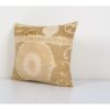 Suzani Beige Pillow Fashioned from Uzbek Textile - Muted Lum | Cushion in Pillows by Vintage Pillows Store