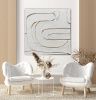White Textured Minimalist Wall Sculpture | Mixed Media in Paintings by Berezart. Item made of canvas & paper compatible with boho and minimalism style