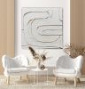 Wabi sabi white 3d art painting relief art geometric white | Mixed Media in Paintings by Berez Art. Item made of canvas & paper compatible with minimalism and mid century modern style