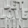 Let Love Win 4" x 4" | Mixed Media in Paintings by Emeline Tate. Item made of canvas with synthetic