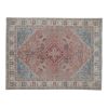 Vintage Unusual Faded Turkish Oushak Rug - Dining Room | Area Rug in Rugs by Vintage Pillows Store. Item composed of cotton and fiber