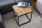 Spalted Maple Cube 18" Coffee Table, Side Table, Solid Wood | Tables by Hazel Oak Farms. Item made of maple wood & steel
