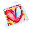 Acrylic Block Heart Painting: Loud Love (No. 6 of 10) | Mixed Media in Paintings by carrie song