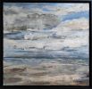 Ciel Gris En Normandie / Gray Sky In Normandy | Oil And Acrylic Painting in Paintings by Sophie DUMONT.. Item composed of canvas in contemporary or japandi style