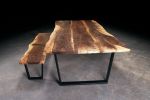 Live Edge Walnut Timberbeast Dining Set | Dining Table in Tables by Urban Lumber Co.. Item made of walnut