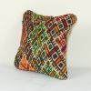 Small Turkish Kilim Pillow Cover 12" X 12" | Sham in Linens & Bedding by Vintage Pillows Store. Item made of cotton & fiber