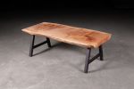 Maple Slab Coffee Table | Tables by Urban Lumber Co.. Item made of maple wood with steel