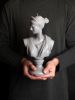 Grey Diana XL Greek Goddess Head Candle - Roman Bust Figure | Sculptures by Agora Home. Item composed of synthetic in minimalism or contemporary style