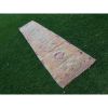 Vintage Pastel Turkish Herki Runner Rug 2'8" X 12'4" | Rugs by Vintage Pillows Store. Item composed of cotton and fiber