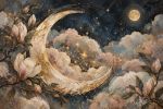 The Cradled Moon | Oil And Acrylic Painting in Paintings by Madame A. K. Selestan
