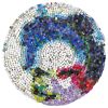 Laughing Round - Limited Edition of 30 - 90x90 | Collage in Paintings by Paola Bazz. Item composed of paper in contemporary or eclectic & maximalism style