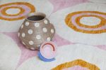 spotted small bulbous vase flax | Vases & Vessels by Charlie Sprout. Item made of fiber