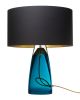 SERAFINA Lamp · Peacock Blue+White or Charcoal+Gold | Table Lamp in Lamps by LUMi Collection. Item composed of copper & glass