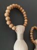 Macrame Wall Hanging with Wooden Beads | Boho Tassel Wall Decor | Scandinavian Fiber Art | Handmade Modern Tapestry | Minimal Home Decor | Wall Hangings by İnanç Yılmaz