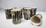 coffee serving set, coffee cups, rectangular tray and saucer | Drinkware by YomYomceramic. Item composed of ceramic