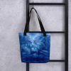Tote Bag - Thunder - Dramatic Blue Storm Cloud Art | Work by Eman's Gallery