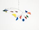 Hanging Mobile Mid Century Modern Rainbow in Serenity Style | Wall Sculpture in Wall Hangings by Skysetter Designs. Item made of metal