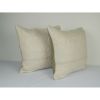 Set of 2 Pillow Covers, White Color Kilim Cushion | Sham in Linens & Bedding by Vintage Pillows Store. Item composed of cotton & fiber