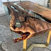 Custom Ultra Clear Epoxy Table | Dining Table in Tables by Ironscustomwood. Item composed of wood