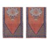 Distressed Small Turkish Rug - Set of Two Kitchen Carpet | Runner Rug in Rugs by Vintage Pillows Store. Item composed of cotton and fiber