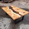 Clear Epoxy Coffee Table | Tables by Ironscustomwood. Item composed of wood and synthetic