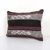 Ethnic Goat Hair Lumbar Kilim Pillow Cover from Anatolian, D | Cushion in Pillows by Vintage Pillows Store