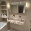Handmade Rustic Travertine Sink: Natural Stone Bathroom Basin - ''28-40'' | Water Fixtures by AYMARBLEDESIGN LLC