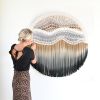 Round Textile Artwork - DILIANA | Macrame Wall Hanging in Wall Hangings by Rianne Aarts / Teddy and Wool Studio