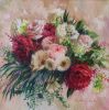 Bridal red white flowers portraits painting canvas original | Oil And Acrylic Painting in Paintings by Natart. Item composed of canvas & synthetic