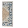 Unique Pattern Turkish Oushak Rug, Pale Overdyed Boho Carpet | Area Rug in Rugs by Vintage Pillows Store. Item composed of cotton