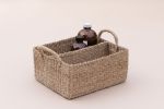 Abaca Handwoven Twin Caddy Organizer | Storage Basket in Storage by NEEPA HUT. Item composed of fiber