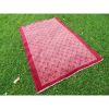 Vintage Turkish Soft Wool Floral Tulu Rug 3'10" X 5'11" | Area Rug in Rugs by Vintage Pillows Store. Item made of cotton & fiber