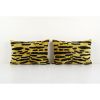 16" x 24" Handwoven Silk Ikat Velvet Pillow, Set Handloom | Cushion in Pillows by Vintage Pillows Store. Item made of cotton