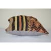 Turkish Striped Kilim Cushion Cover 16" X 16" | Pillows by Vintage Pillows Store. Item made of cotton with fiber