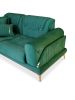Un Myosotis , 87''  Round Arm Sofa, Emerald Green Velvet Uph | Couch in Couches & Sofas by Art De Vie Furniture