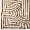 Psychedelic Labyrinth Beige Dip Dye Rug | Work by District Loom