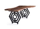 Live Edge Walnut Table - Wood Table - Dining Table | Tables by Tinella Collection. Item made of walnut works with contemporary & art deco style