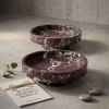 Rosso Levanto Marble Bowl | Water Fixtures by AYMARBLEDESIGN LLC