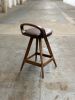Mid-Century Modern Swivel Counter Stool – Solid Wood Tractor Seat Bar Stool with Cushion, Made to Order, Made in USA | Chairs by Marco Bogazzi