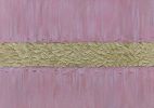 Large pink painting gold leaf art painting gold wall art | Oil And Acrylic Painting in Paintings by Berez Art. Item composed of canvas in minimalism or modern style