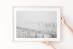 Black and white "Forest Edge" winter landscape photograph | Photography by PappasBland. Item composed of paper in minimalism or contemporary style
