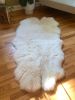 Plush Quad (4-Pelt) Ivory Sheepskin | Area Rug in Rugs by East Perry. Item composed of wool and fiber